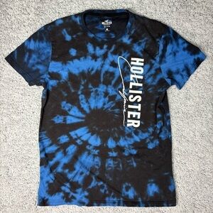 Hollister Shirt Mens Small Crewneck Tie Dye Casual California Spellout Preppy